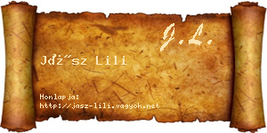 Jász Lili névjegykártya